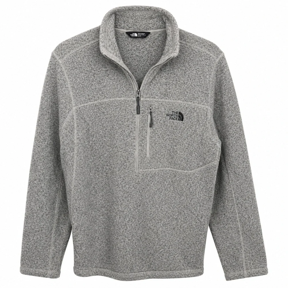The North Face Men's XL‎ Gray Fleece 1/2 Zip Pullover Jacket Outdoor Lightweight